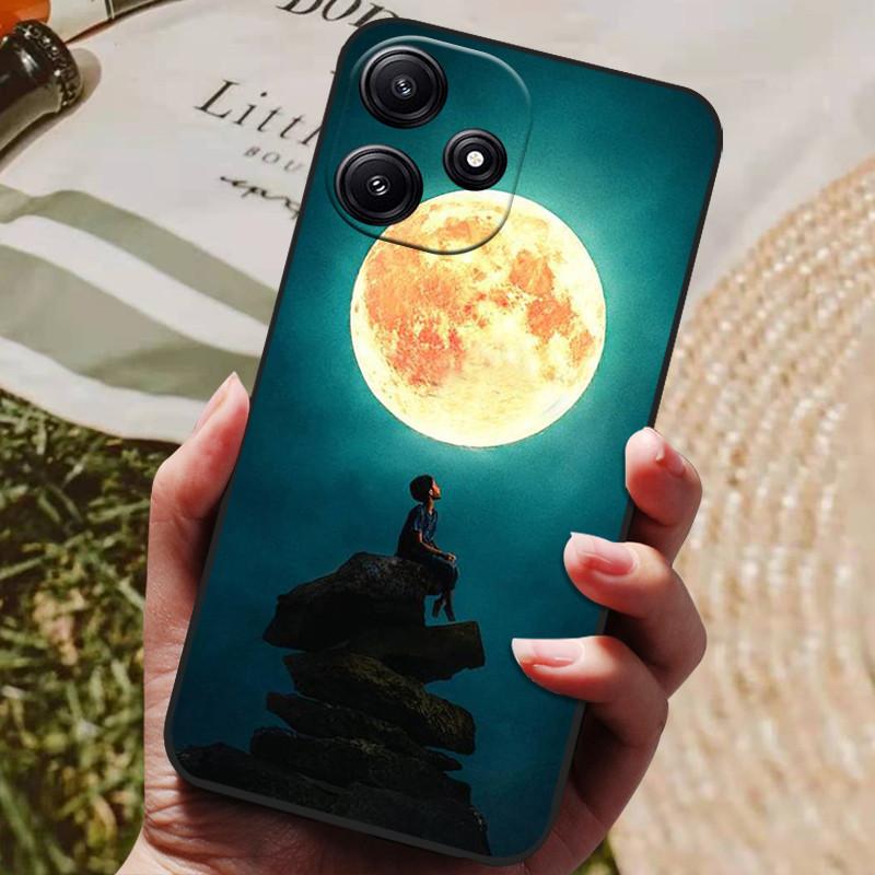 Pre puzdro Xiaomi Poco M6 Pro Silikónový zadný kryt Puzdro na telefón pre Poco M6 Pro 5G Puzdrá PocoM6 Pro 2023 Plne čierny nárazník coque