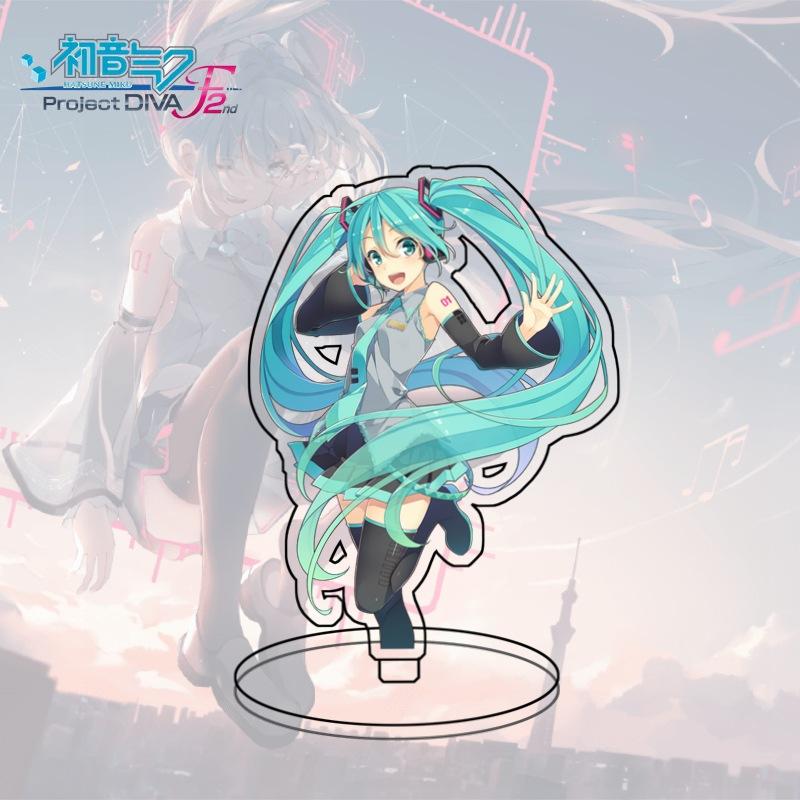 Large Standee Hatsune Miku Anime Acrylic Desktop Decor Cartoon Figure Collectible Gift For Fans