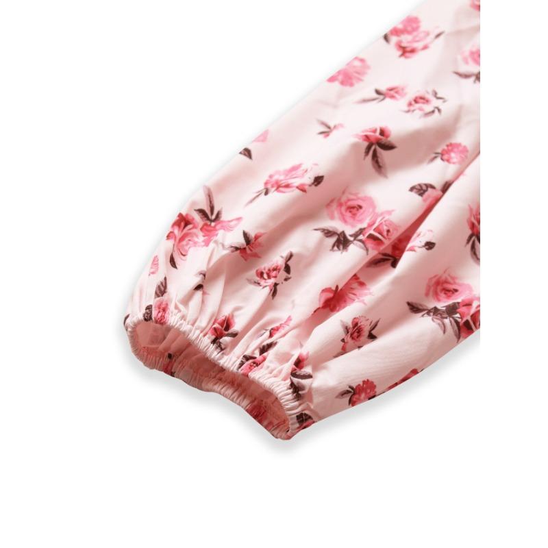 Haut Court Imprimé, Haut Plissé en Mousseline de Soie à Col Carré pour Femme Hot Girl