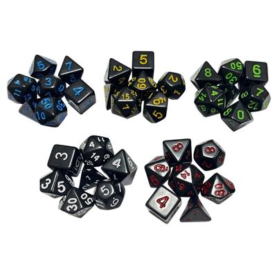 7-dielna sada polyhedrických kociek DND-Dice Priehľadné-D&D-Dice pre D&D-Dungeons-RPG-Pathfinder-MTG- Stolová hra na hranie rolí