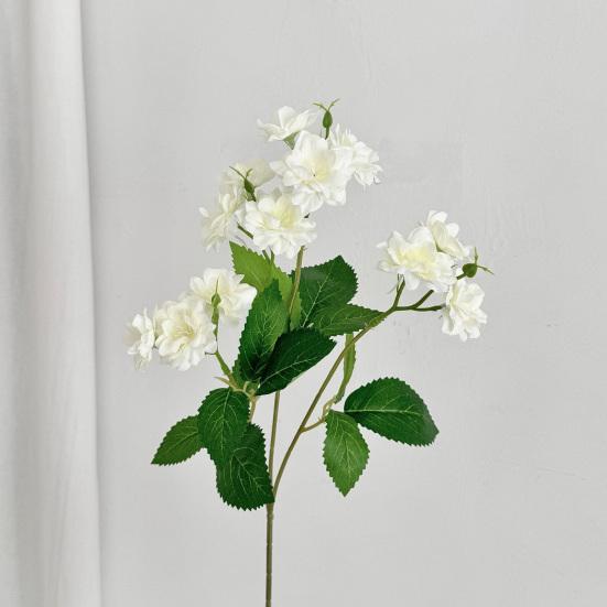 Artificial Crabapple Flower 18 Inch Fake Flowers with Stem And Leaves Realistic Faux Floral Arrangement for Kitchen Dining Table Centrepiece Wedding