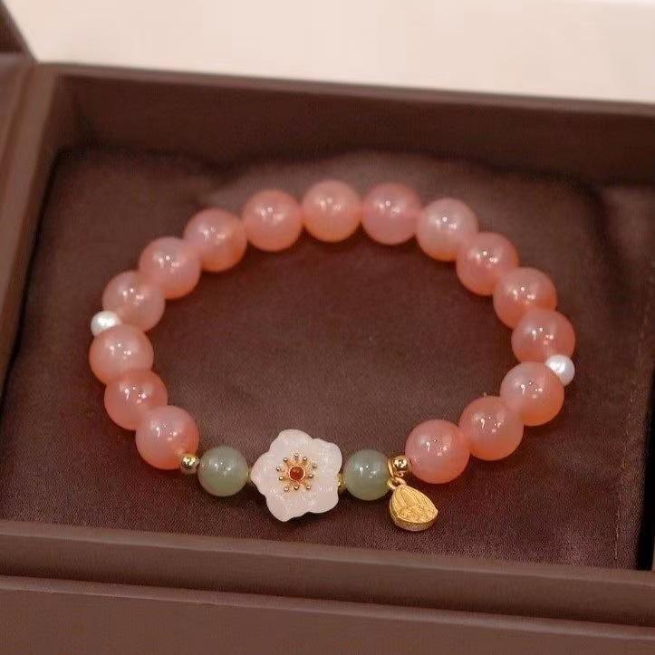 Guofeng Jade Rabbit bracelet adjustable fringe bracelet niche design promising future imitation jade bracelet Qixi Festival gift