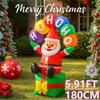 5.91FT With LED Light Inflatable Santa Claus Yard Decorations Toy Xmas Home Yard Party Supplies Christmas Holiday Gifts Ornament