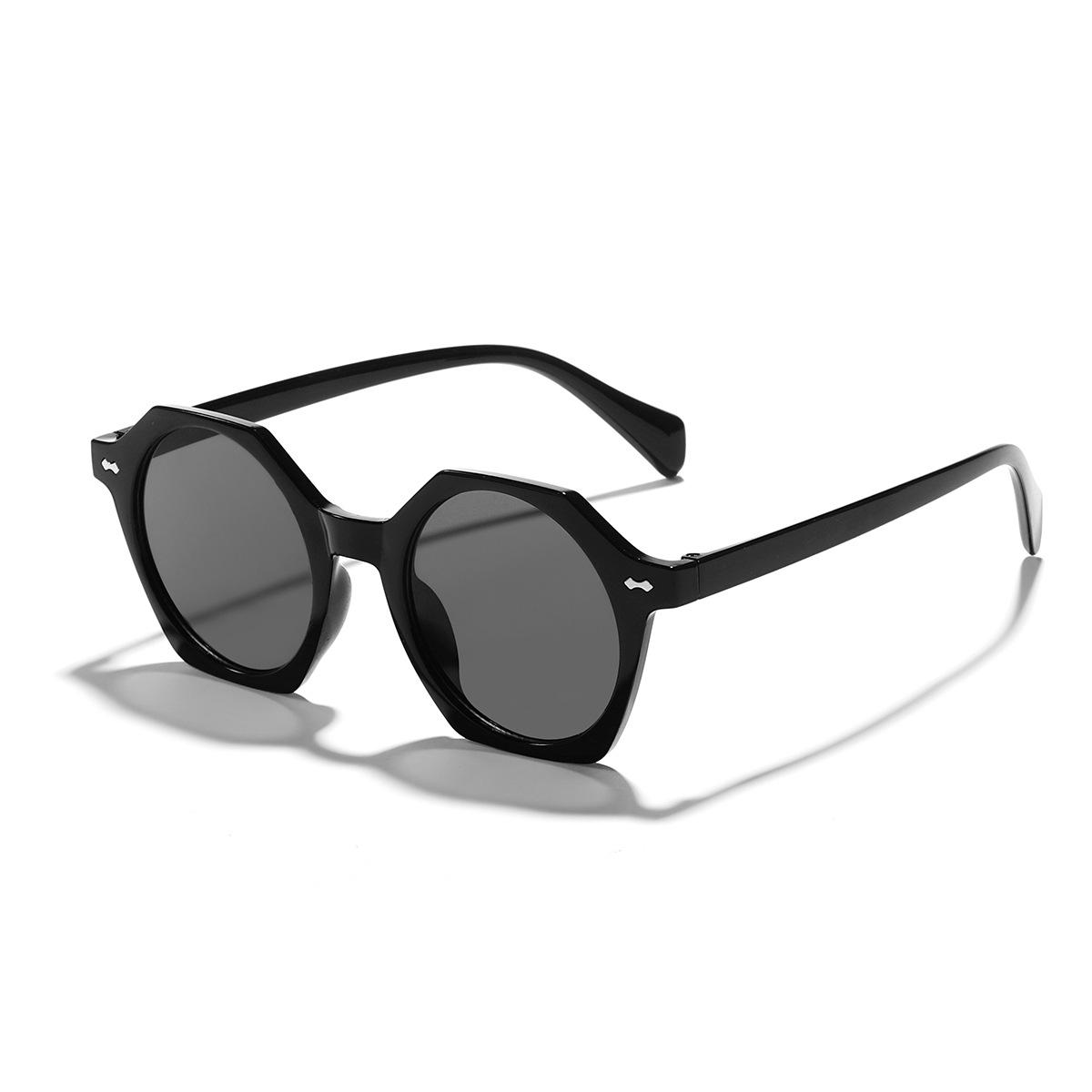 

Retro Large Frame Polygon Sunglasses Women Brand Designer Fashion Sun Glasses Lady Outdoor Travel Eyewear UV400 Oculos De Sol As shown in the figu