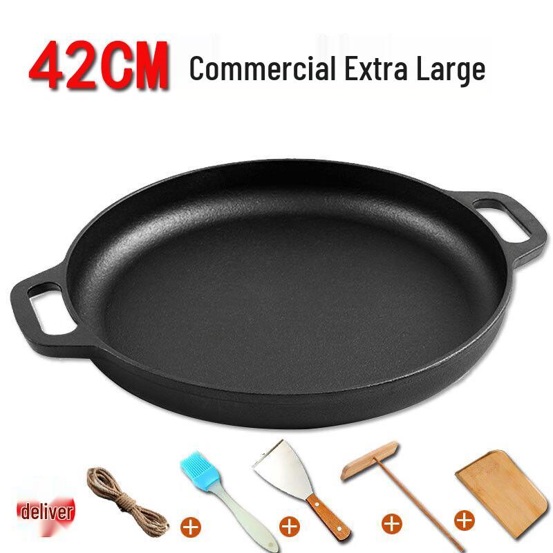 Wutuo Thickened Cast Iron Non-stick Griddle with Double Handles