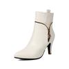 Concise Ankle Boots Women's Zipper Stiletto Office Lady Business Work Shoes
