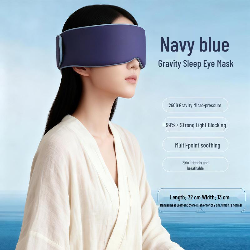 Gravity Eye Mask: Relieve Fatigue, Block Light, Micro-pressure Velvet, Glass Beads, Ice Silk