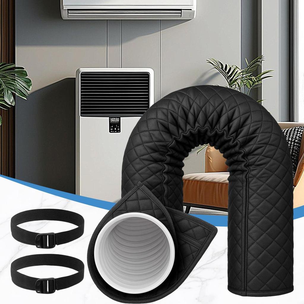 Portable AC Hose Insulation Protective Tube Wrap AC Hose Duct Vent Insulation Sleeve For Home Living Room Kitchen Apartment
