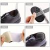 2 Pairs of 4 Pack Self-Adhesive Heel Pads, Beige, Black - Hypoallergenic Polyester, Anti-Slip and Anti-Blister Insoles for Too Large Shoes, Insoles