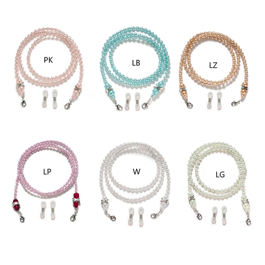 Brillenband mit Perlen, Brillenkette, Lesebrillenband für Damen, Brillenbandhalter, Brillenkettenhalter