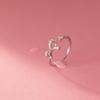 Trendy Open Diamond Bow Index Ring: Versatile Fashion Accessory