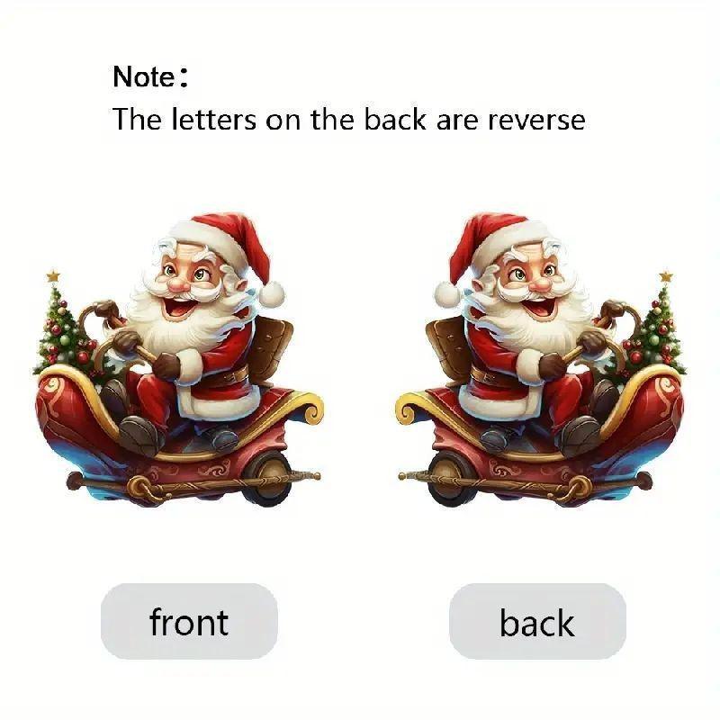Waterproof Christmas Motorcycle Toilet Sticker – Santa Claus Decoration