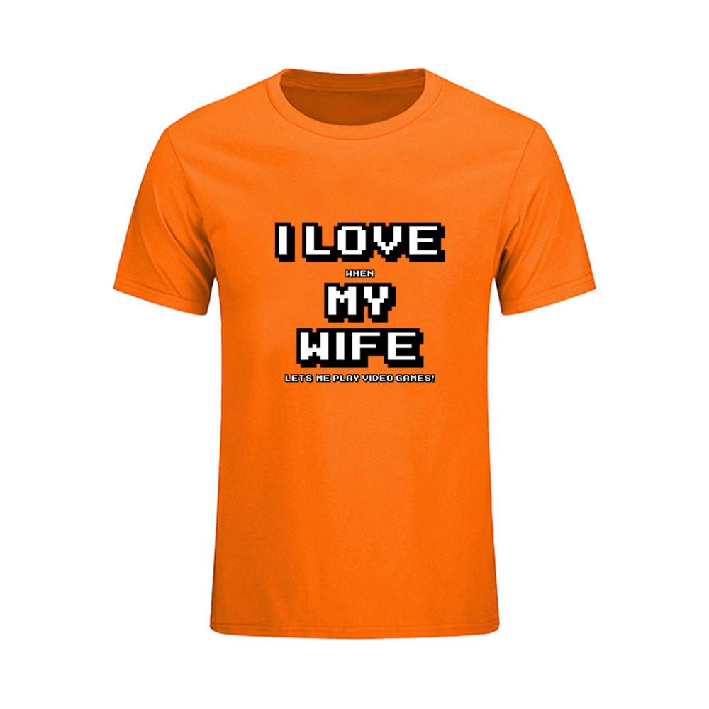 Men Summer Tops Fashion I Love When My Wife Let S Me Play Video Game