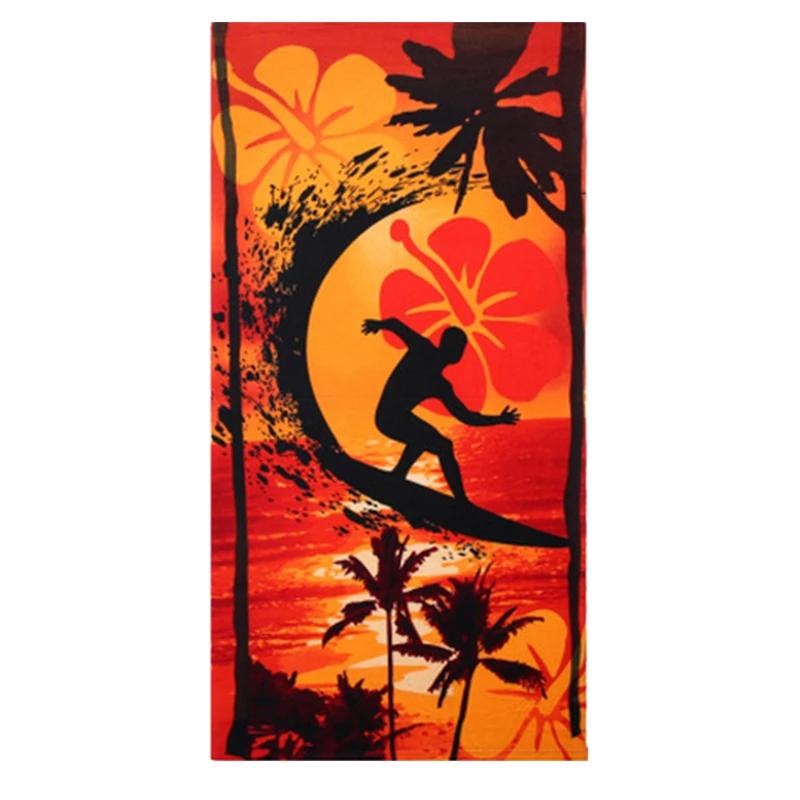 70x150cm Microfiber Colorful Printed Absorbent Beach Towel Adult Swimwear Cover Bathroom Bath Mat