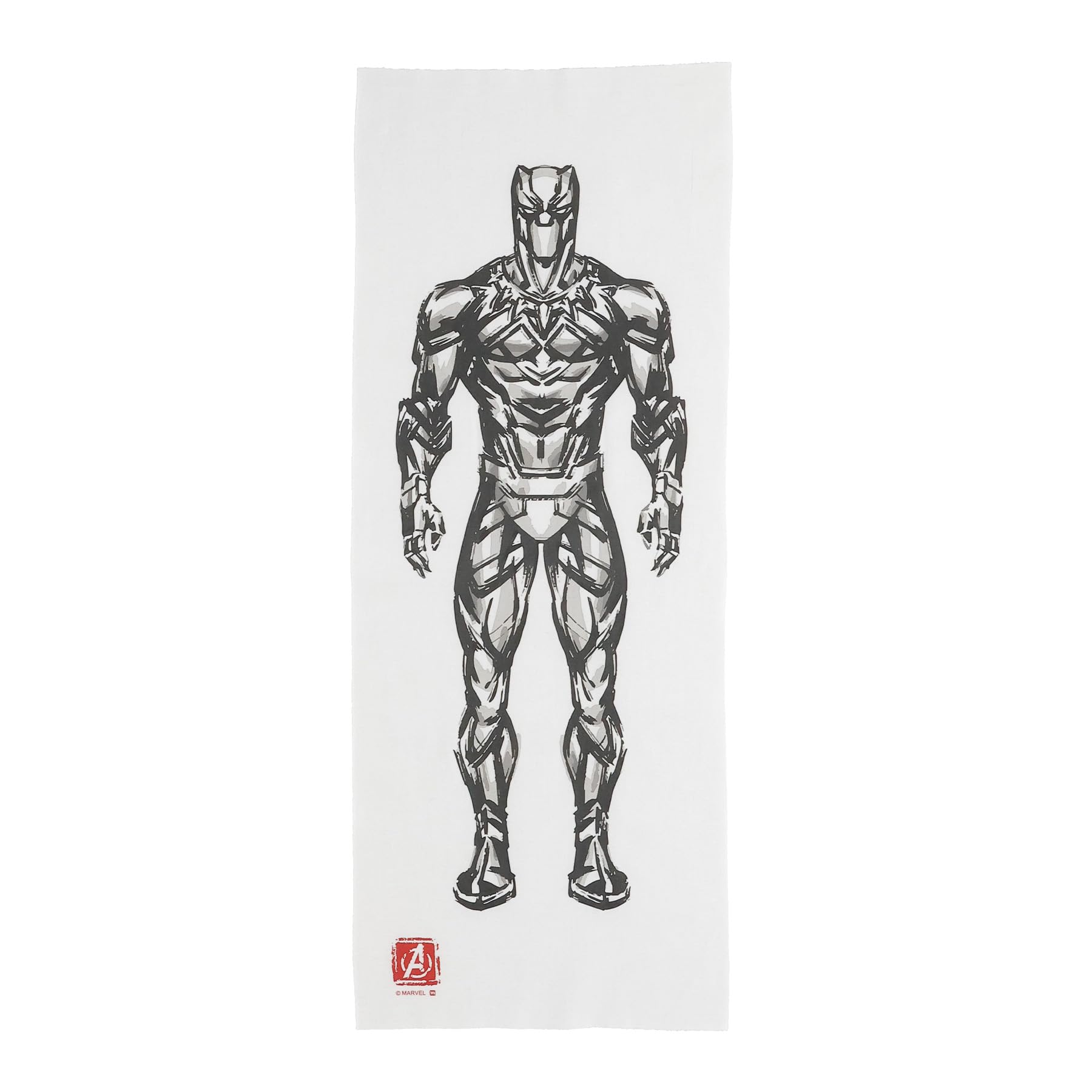 Marushin Tenugui hand Marvel Black Made in Japan Oka fabric 2505046300 (Japanese towel) Panther/Stand