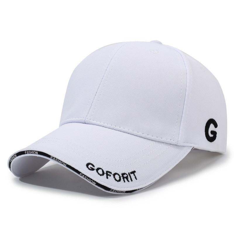 Baseball Cap Unisex Adjustable Polyester Embroidery Sunshade Cap For Spring And Fall Seasons белый