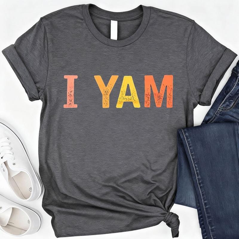 Shes My Sweet Potato I Yam Cotton TShirt Couples Holiday Matching Shirts for Husband and Wife Casual Short Sleeve Casual Tops