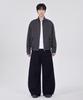 GLW Curved Cut Wide Cotton Pants Black