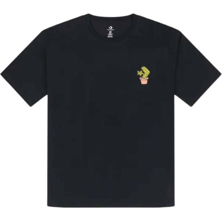 

New Converse SS25 T Shirt Men s Black 10028900-A01 XL