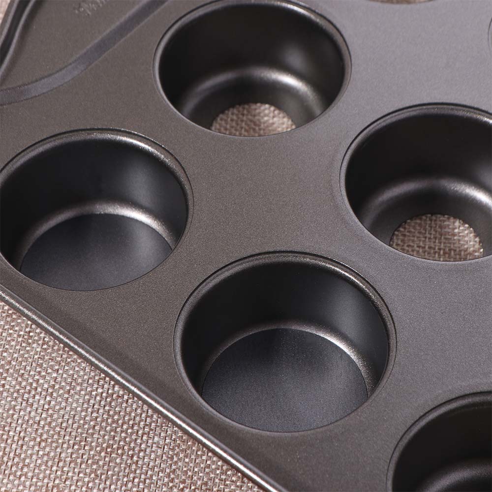 Carbon Steel Cheesecake Pan 12 Grid Cupcake Mold Bakeware Muffin Pan Bakery