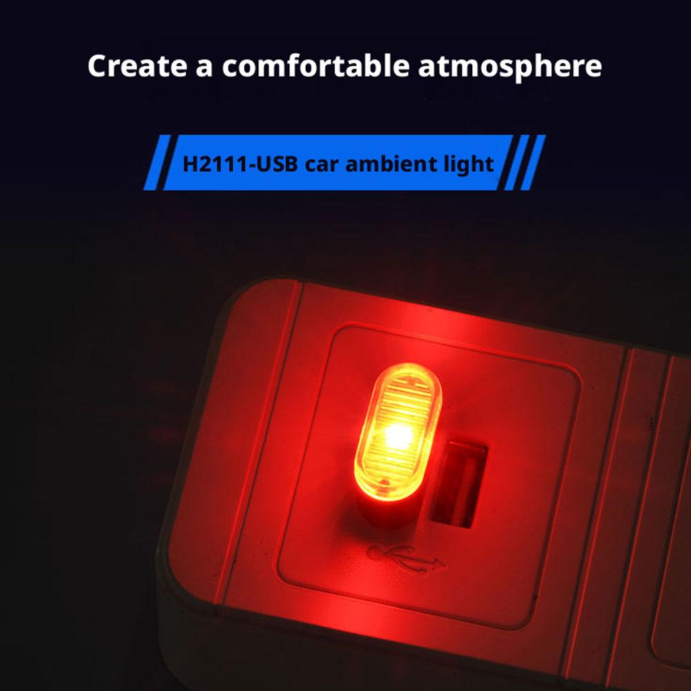 Mini USB Car Light Colorful Night Ambient Lights Auto Lamp Decorative Atmosphere Interior LED J9Z7