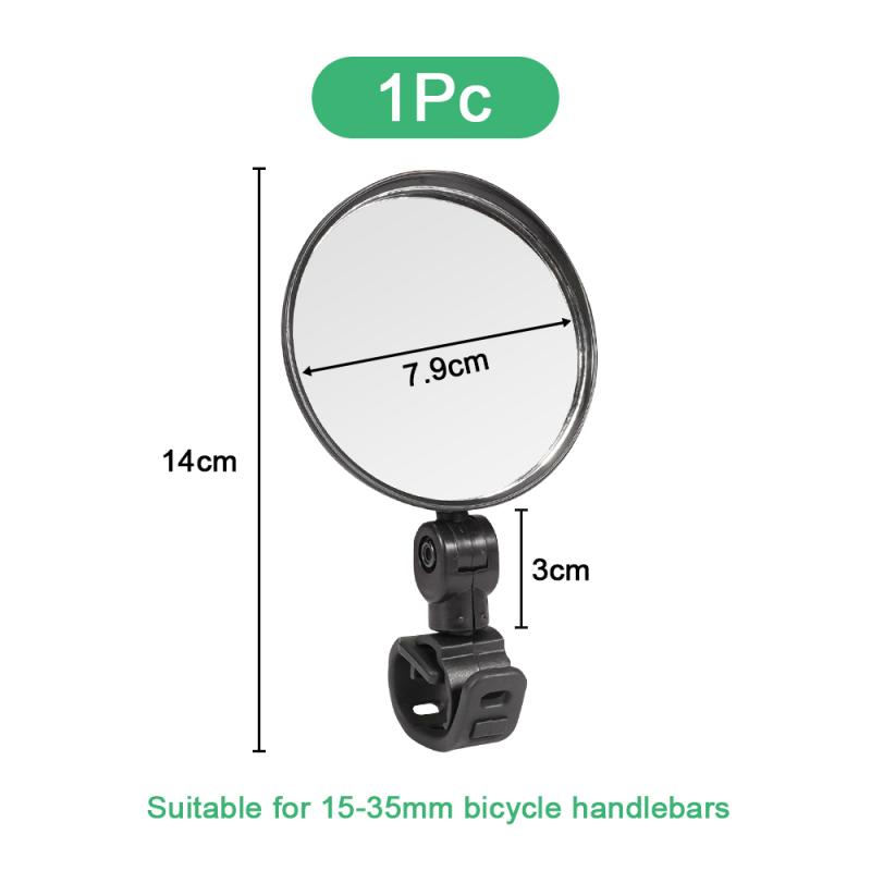 Universal Bicycle Rearview Mirror Adjustable Rotate Wide-Angle Cycling Handlebar Rear View Mirrors for MTB Road Bike Accessories