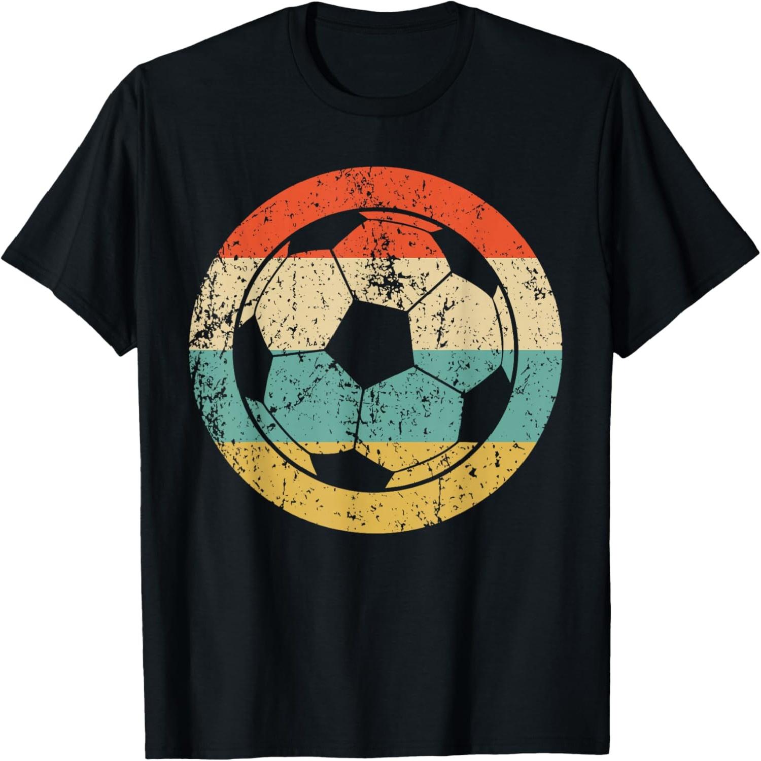 Футбол Футбол Ретро Футбольный Мяч Футболка S разноцветный