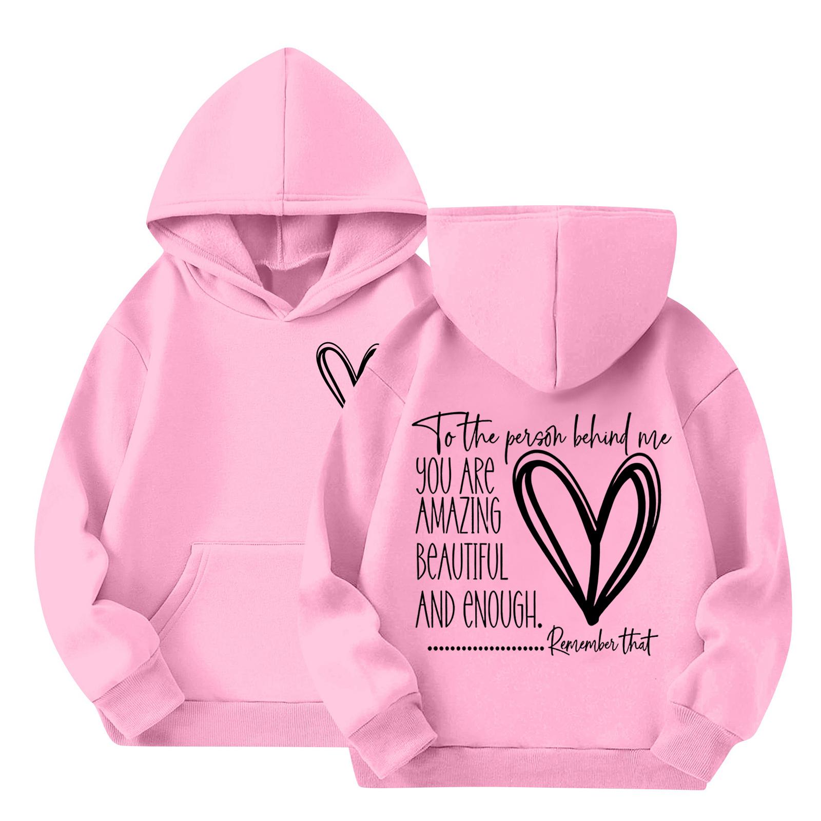 Children s Fashionable Casual Hooded Sweatshirt 140 розовый