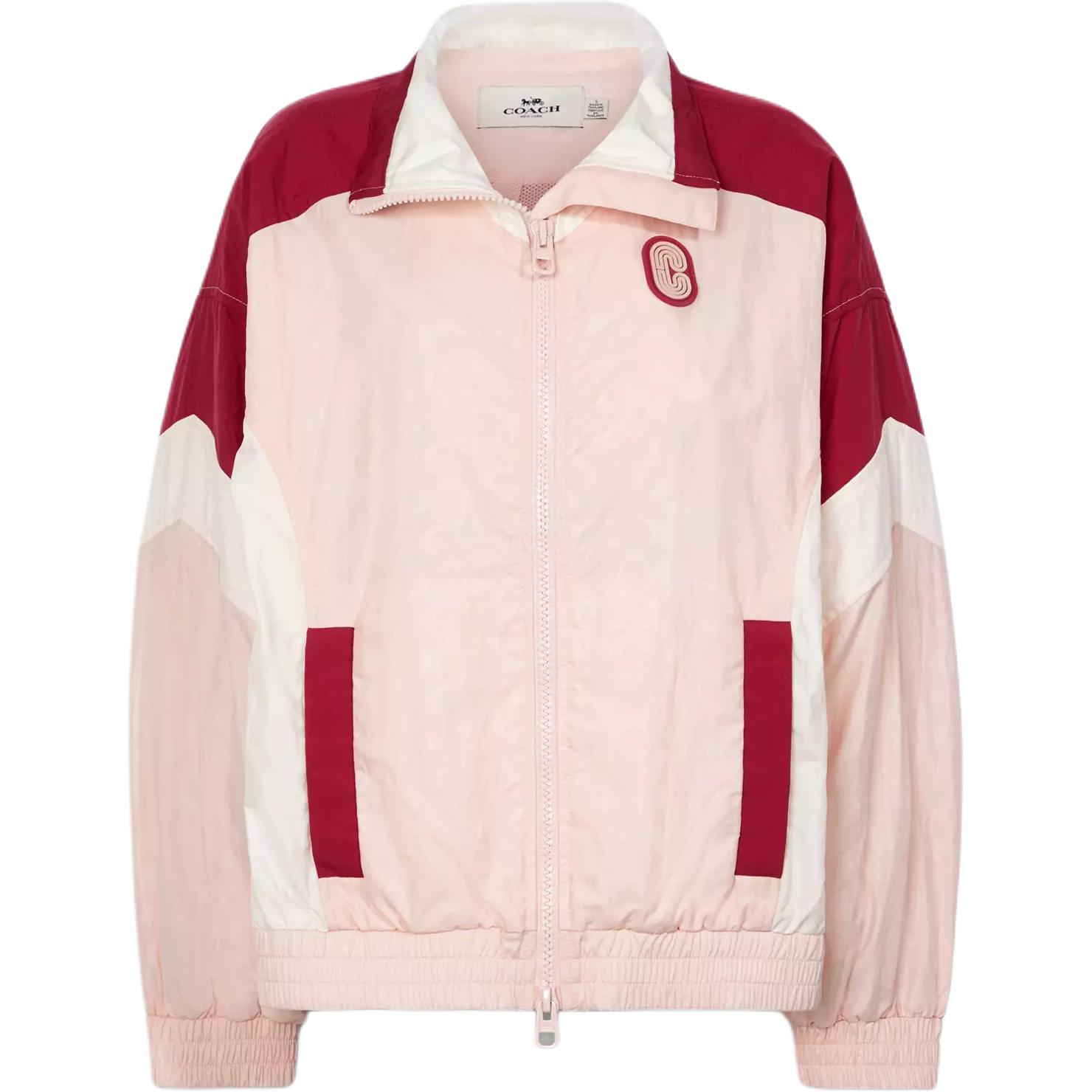 Coach Color Block Letter Embroidery Zipper Pocket Waterproof Jacket Women jackets C2524-SA5 S