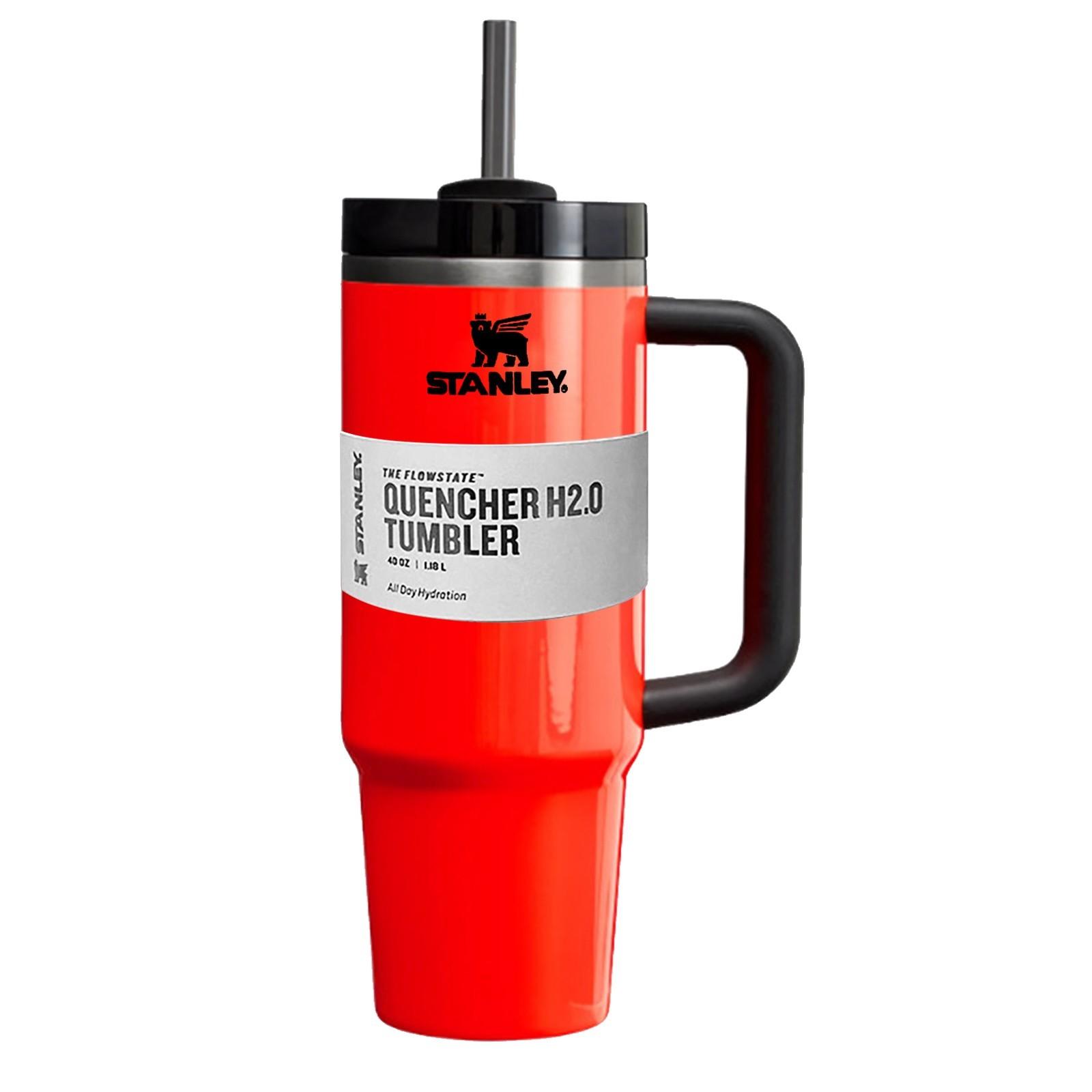 Car Cup 304 Stainless Steel Handle Cup Straw Ice Cup 40oz One Size оранжевый