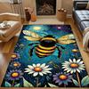 Fantasy Garden and Bees Print Carpet for Living Room Bedroom Bedside Sofa Table Floor Mat Home Area Rug Decoration Large Size