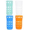 4Pcs Hollowed Bottle Sleeve Silicone Thermal Insulation Cover for Sports Outdoor Use Scald Resistant Lightweight Easy Carry
