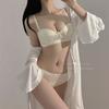 Girl Spring and Summer Sexy Silk Face Small Breast Gathers Half Cup To Use Breast Without Underwire To Support Underwear
