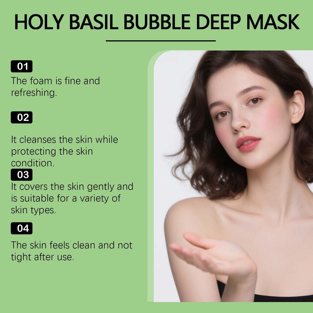Viareline Bubble Cleansing Mask 90g - Deeply Cleanses Pores, Removes Blackheads, Gently Cleanses, Controls Oil, and Moisturizes and Firms the Skin.