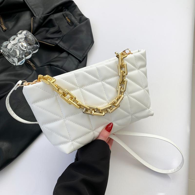 

Chic And Unique Thread Embroidered Shoulder Bag For Women білий