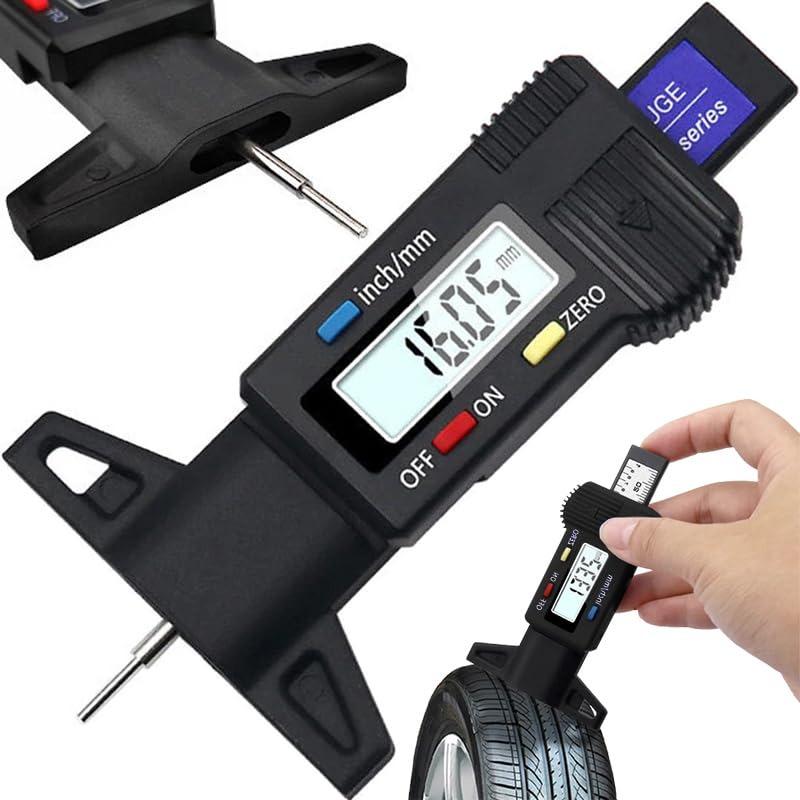0-25.4mm Digital Tire Tread Gauge with LCD Display and Suitable for Operation At 0-40°C for Cars, Vans, Motorcycles, Trucks