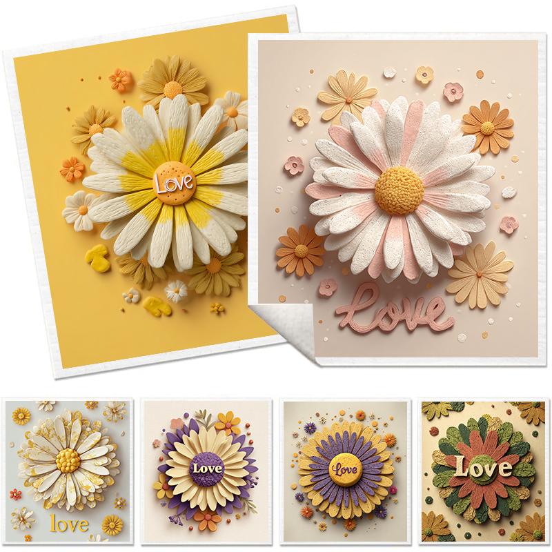 

Retro Flower Pattern Swedish Dishcloths Eco-Friendly Dish Rags Reusable Absorbent Dish Towels Kitchen Washable Cleaning Cloths 6 PCS разноцветный