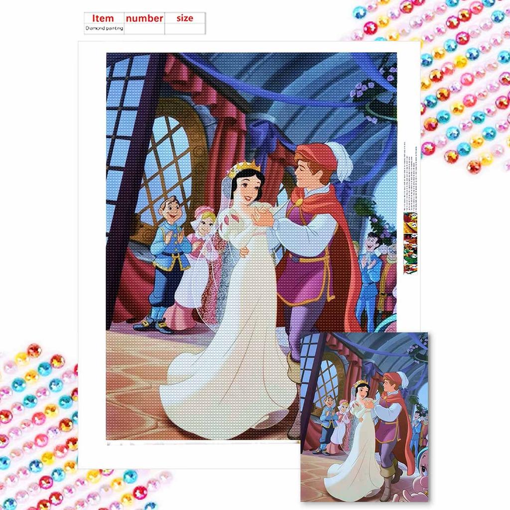 5D Diy Diamond Painting The Prince and The Princess Full Drill Rhinestones Mosaic Embroidery Handmade Products Home Decor Gift