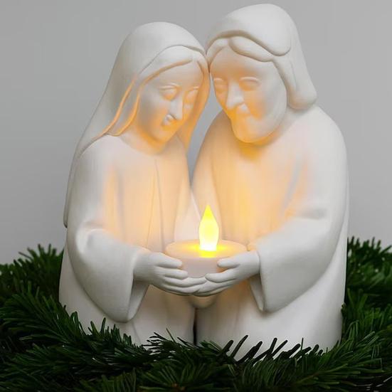 Candlestick Lamp Candle Holder Tealight Crib Advent Wreath Angel Shape Candlestick Lamp Christmas Holiday Decoration