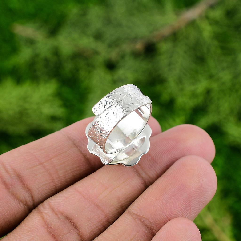 Rainbow Moonstone Stone 925 Sterling Silver Wife Statement Bezel Ring Jewelry