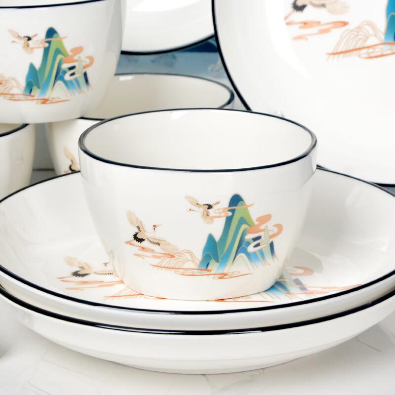 JIN MING LI Qingyao Chiński Zestaw Ceramicznej Zastawy Stołowej