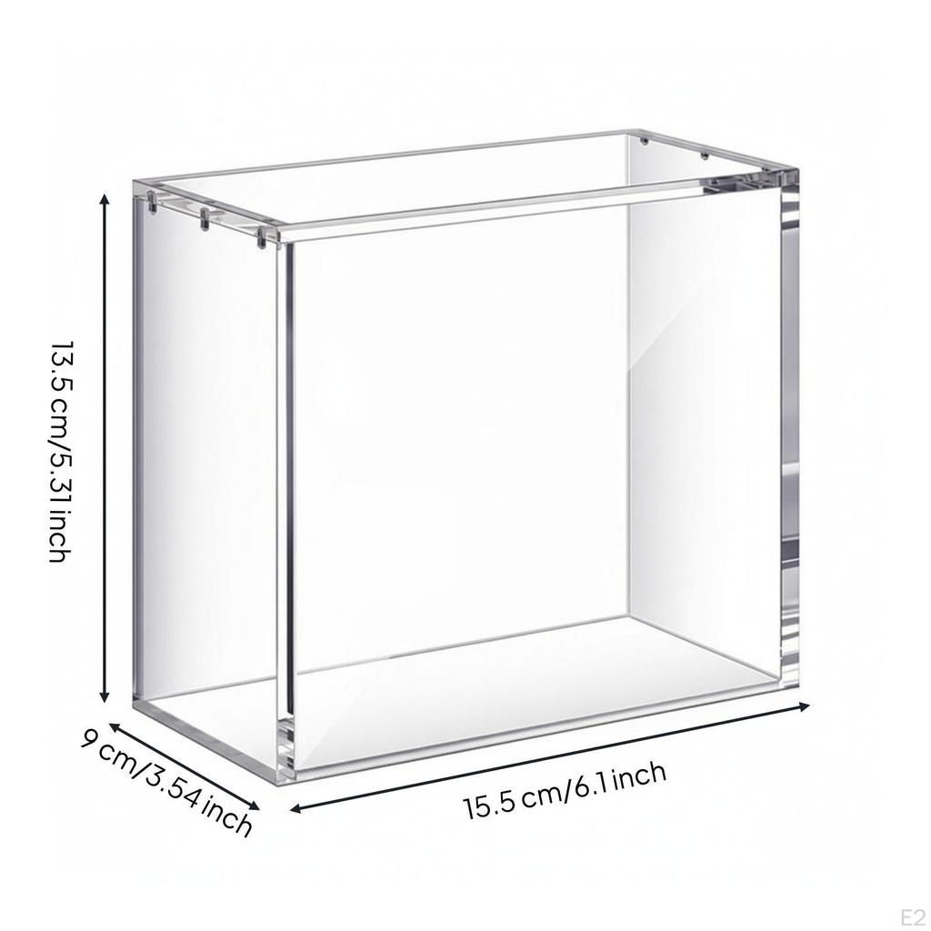 Transparent Acrylic Display Box with Lid Dustproof Case Easy