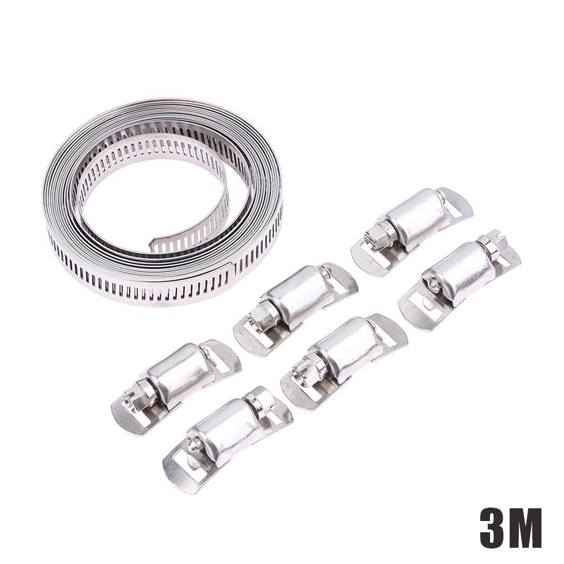 304 Edelstahl Schlauchschellen Band Sortiment Kit DIY Verstellbar Große Schneckenradklemmen Befestigungselemente Kraftstoffleitung