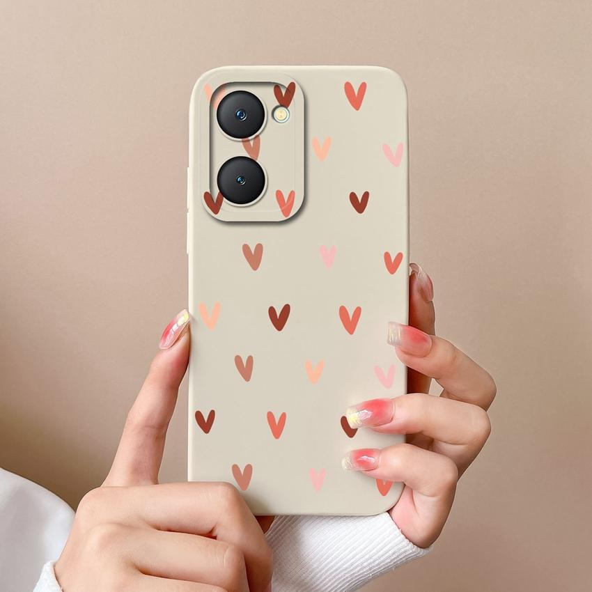 For Vivo Y03t Y02t Y18i Y18t iQOO U5x Z9 Lite Y400 Pro Phone Cover Fashion Love Pattern Soft Silicone Anti Slip Premium Protection Case For Vivo Shell