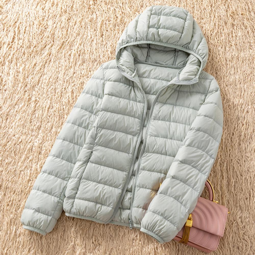 Women's Hooded Long Sleeve Puffer Jacket Loose Fit Casual Down Coat