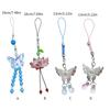 Stylish Butterfly Beaded Mobile Phone Strap Anti-Lost Chain Hangings Jewelry Simple Keycahins for Keys Bags and Phones