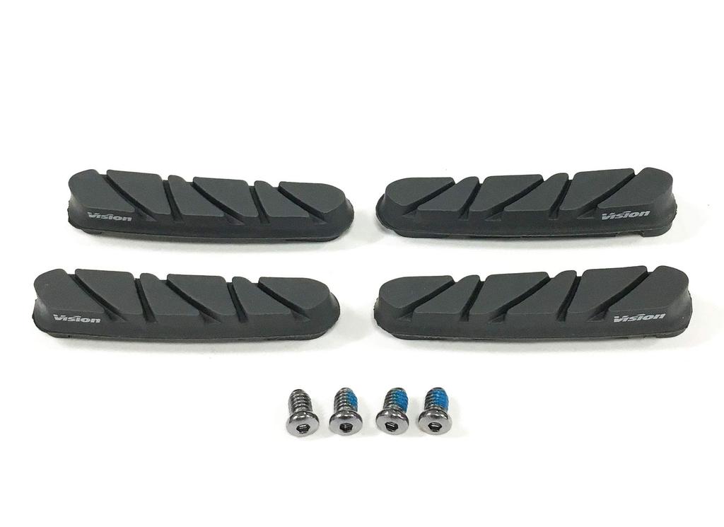 Vision T-83 Carbon Rim 4-Piece Brake Pads for Shimano Bicycles (405-0016000170) - Black