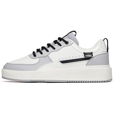 Lifestyle Series Non-Slip Durable Low-Top Skate Shoes Men Sneakers White Gray 912228012-2