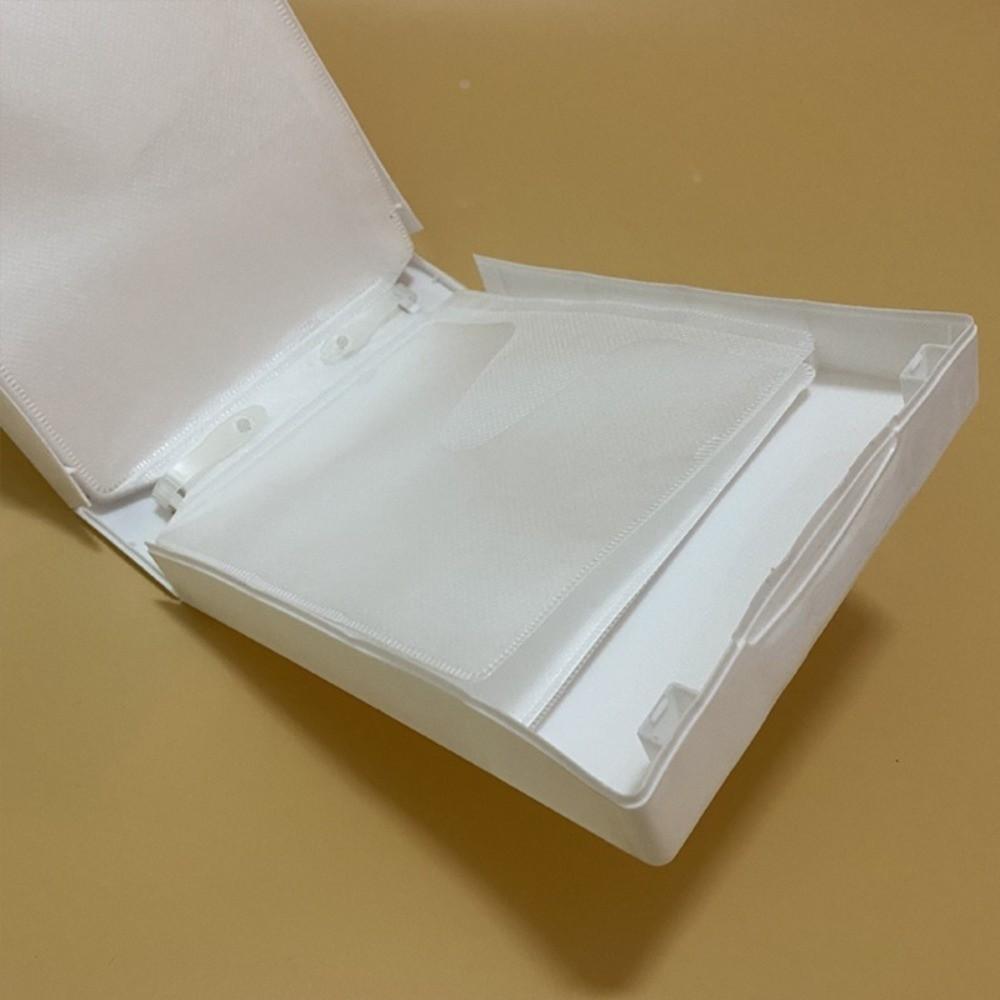4/6/12 Internal Pages High-capacity Portable CD Storage Bag White PP CD Holder with Internal Pages CD Case Discs Storage