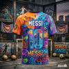 Short de Football Manches Courtes Graffiti Argentine Messi #10 Unisexe Enfants & Adultes